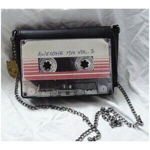 Loungefly Guardians Of The Galaxy Awesome Mix Purse w/ Groot Charm, GUC RARE